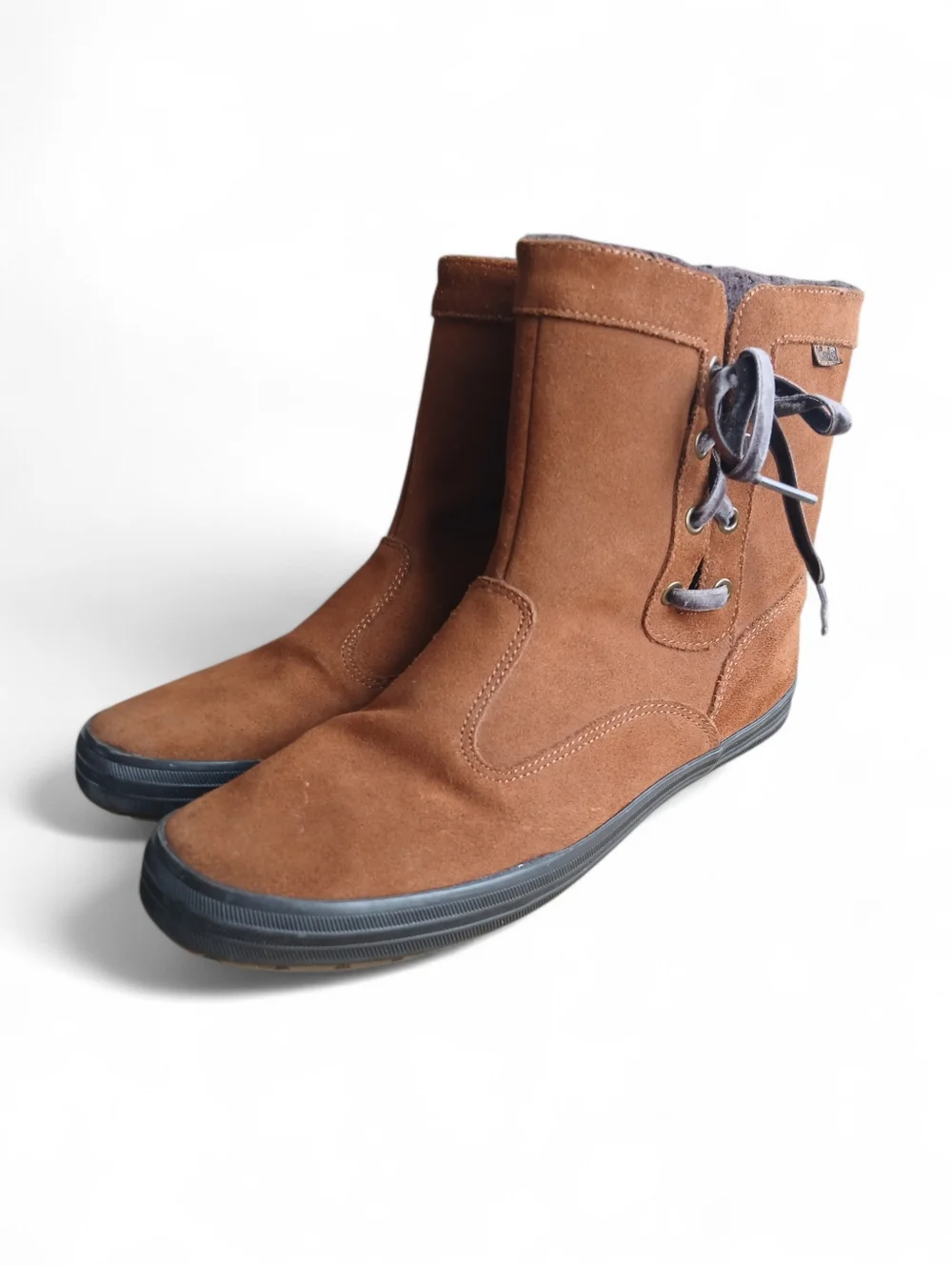 Keds Brown Suede Lace-Up & Zip Women's Size 10 Casual Boots